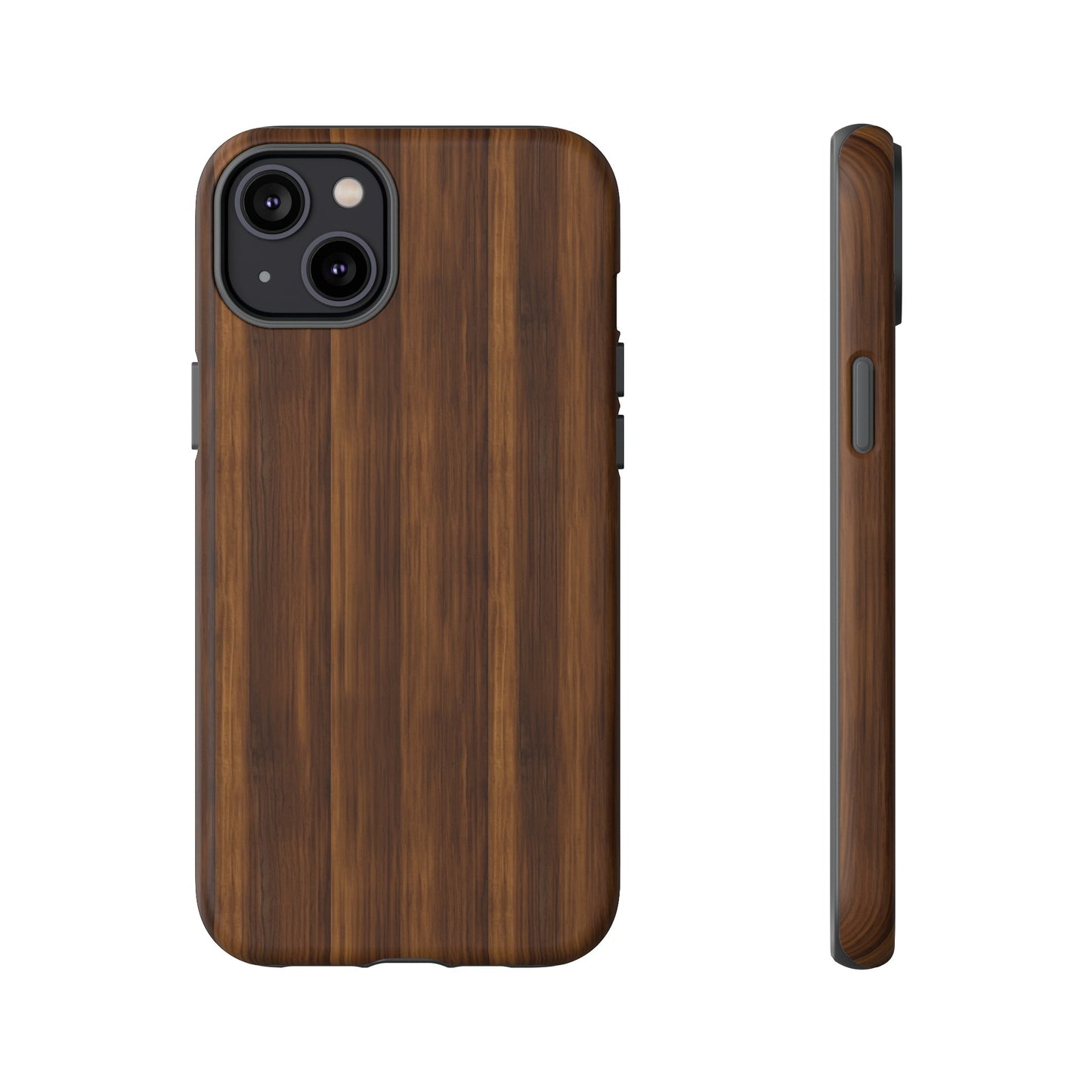 Luxurious Faux Dark Walnut Essence Phone Case - Rich and Refined Natural Wood Design - Tough Cases