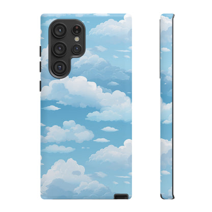 Azure Horizon Phone Case - Majestic Sky & Cloud Pattern - Tough Phone Case