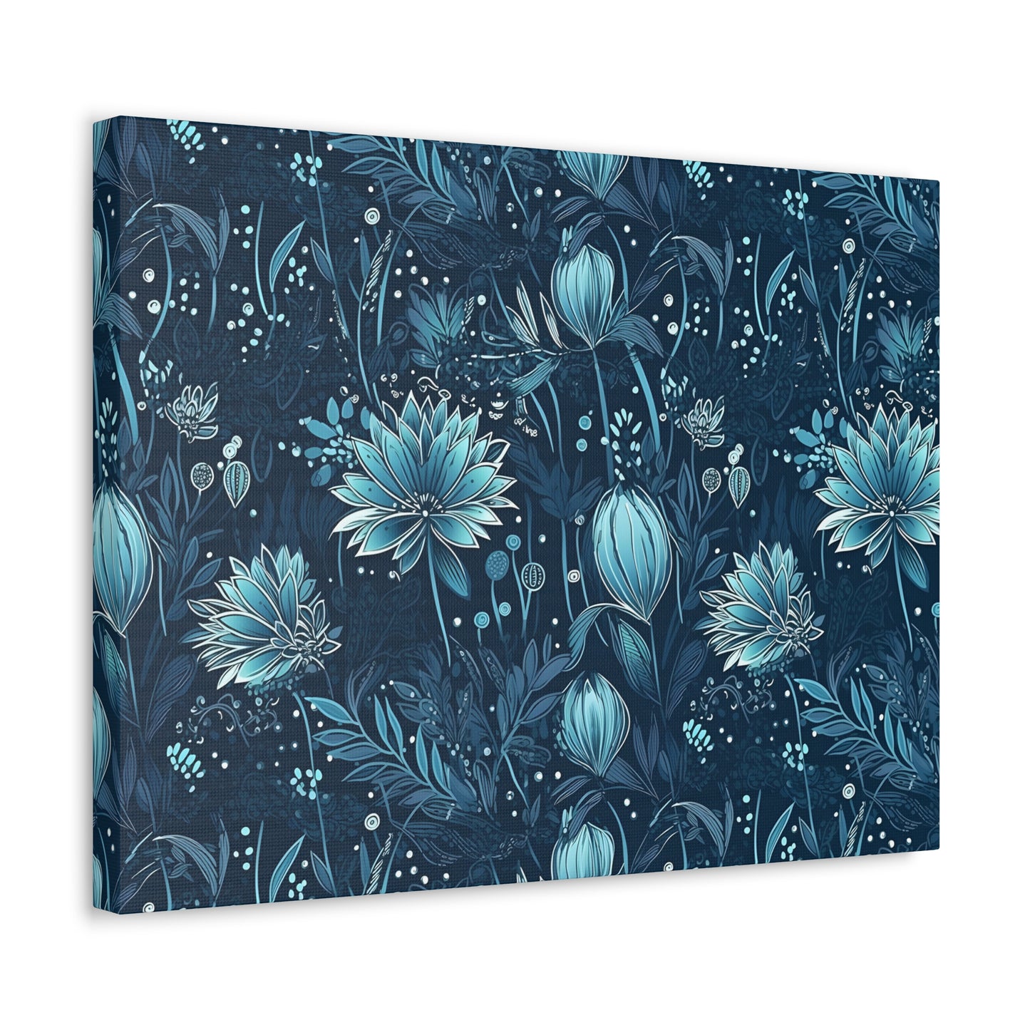 Metallic Blue Scilla - Shimmering Spring Wall Art Canvas