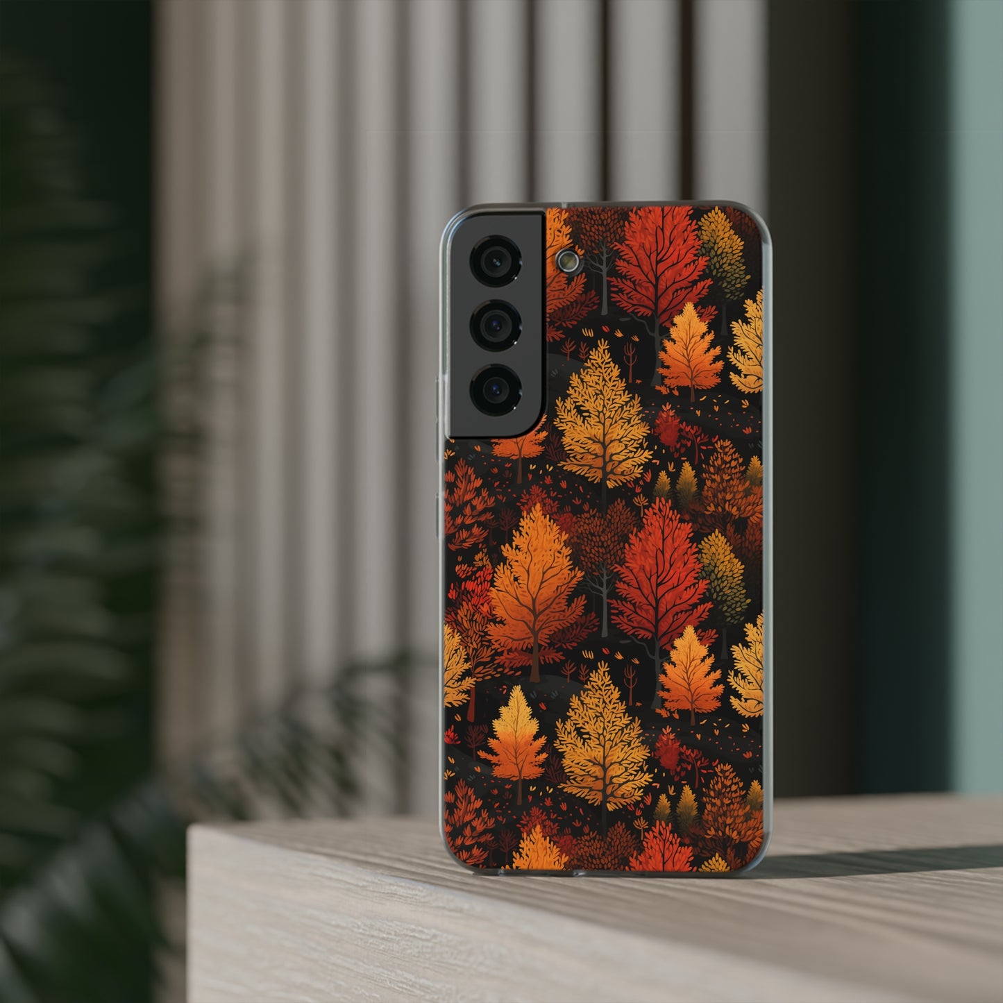 Bronzed Forest: A Chromatic Landscape - Flexible Phone Case