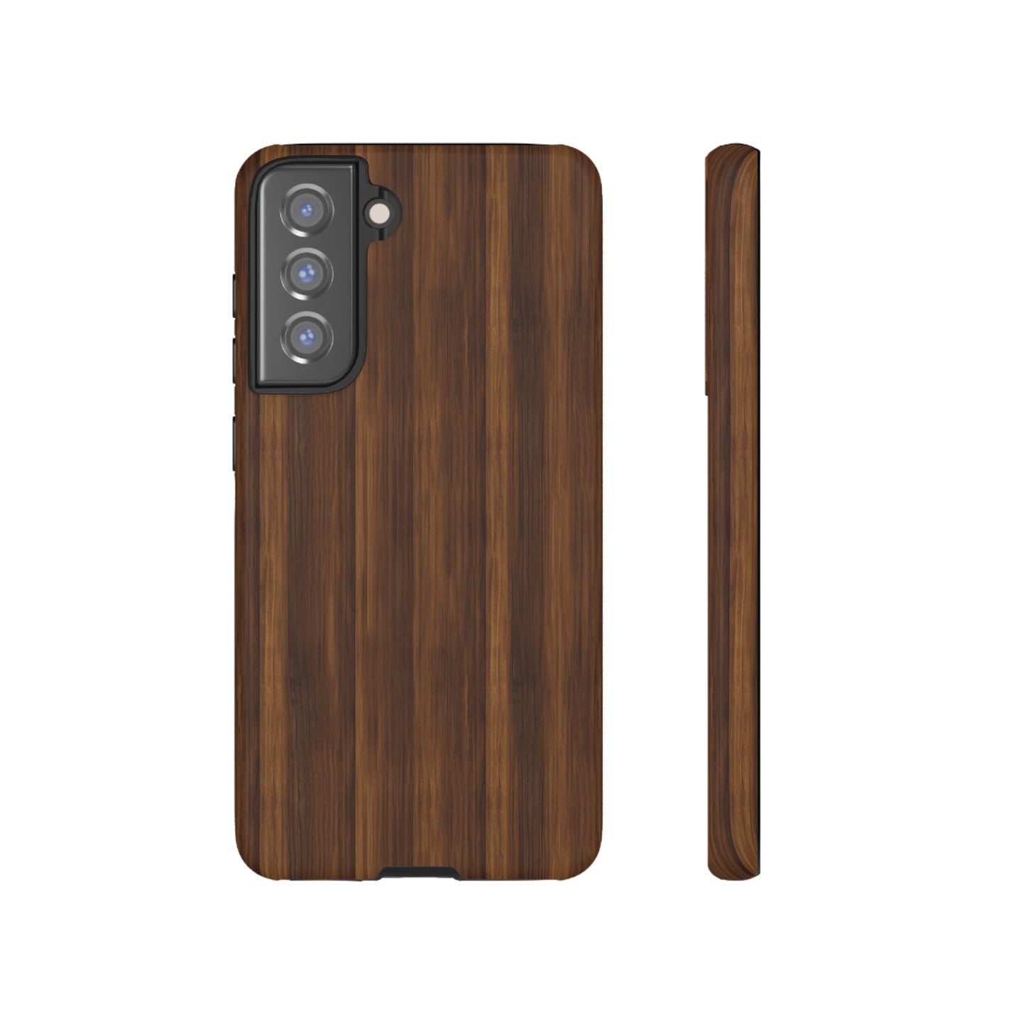 Luxurious Faux Dark Walnut Essence Phone Case - Rich and Refined Natural Wood Design - Tough Cases