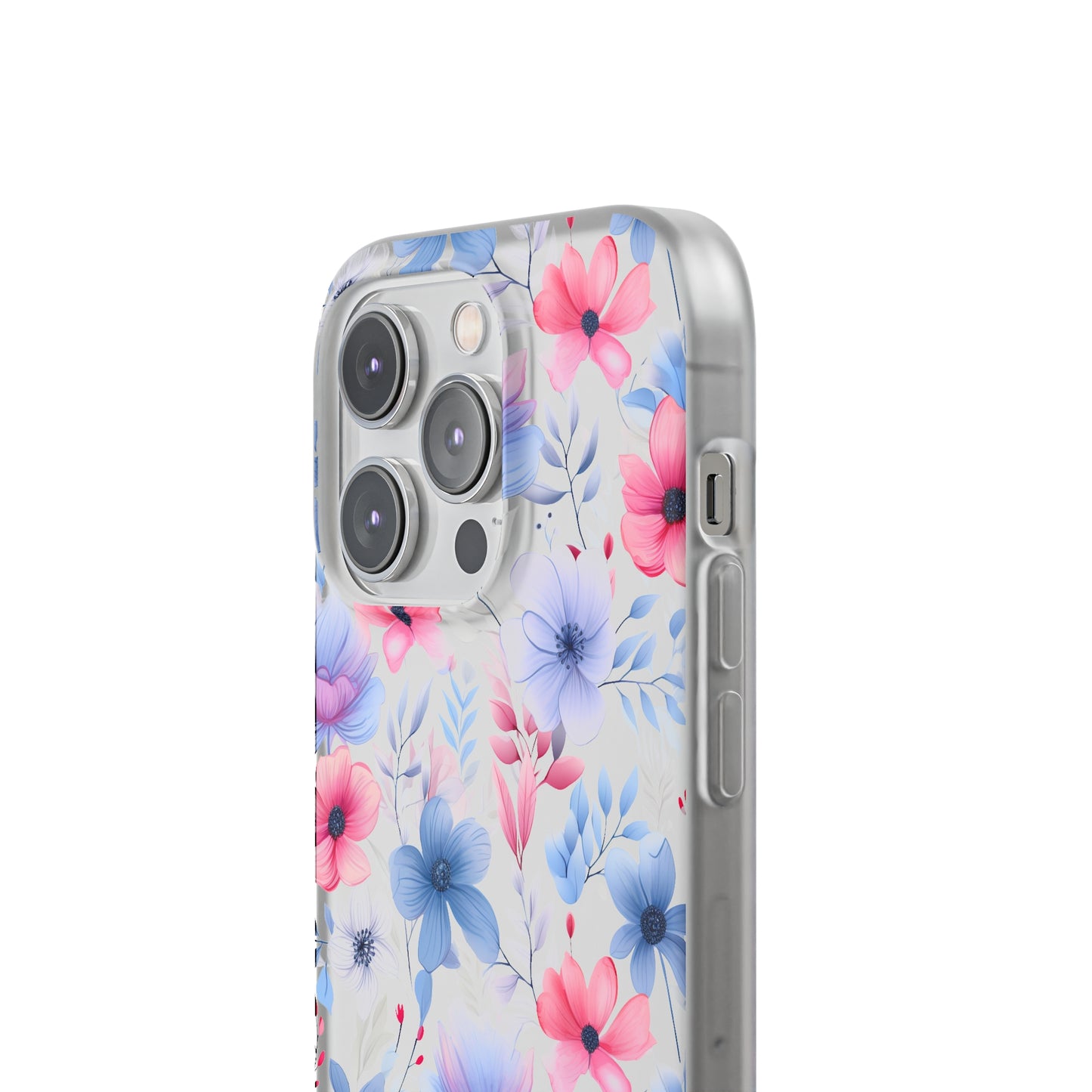 Floral Whispers - Soft Hues of Violets, Pinks, and Blues - Flexi Phone Case Phone Case Pattern Symphony   