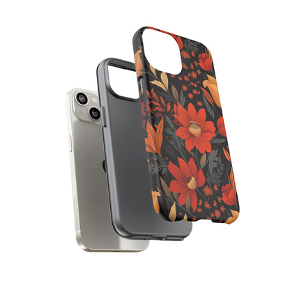 Autumn Blossom Noir: A Dark Floral Canvas Tough Case