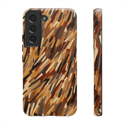 Fragmented Forest: Autumn's Abstract Palette Tough Phone Case