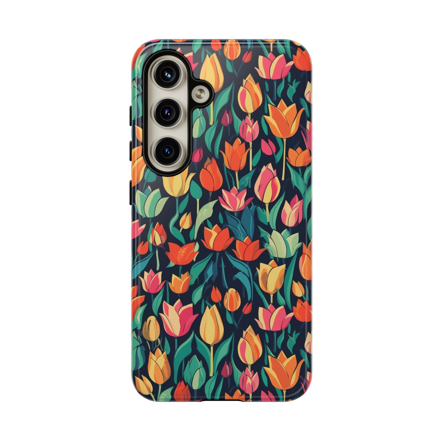 Tulip Medley Tough Phone Case - Vibrant Spring Floral Design