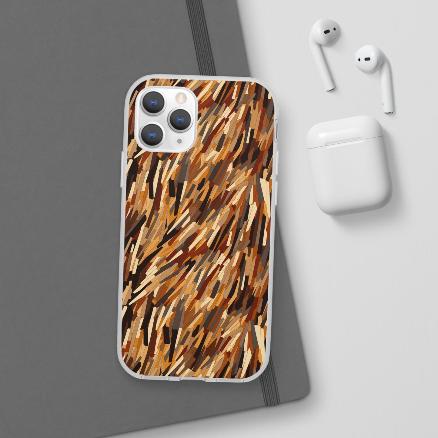 Fragmented Forest: Autumn's Abstract Palette Flexible Phone Case