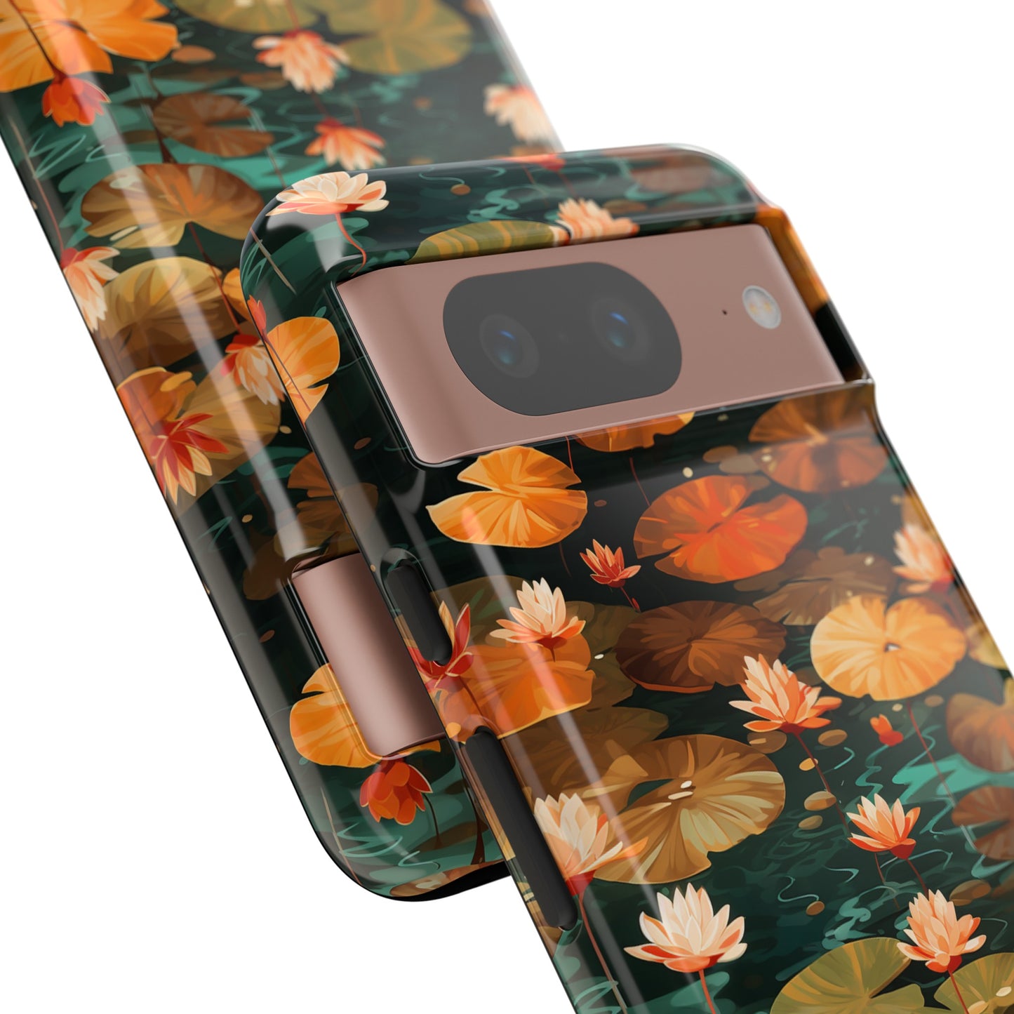 Orange Lotus Whisper: Autumn on the Water - Tough Phone Case