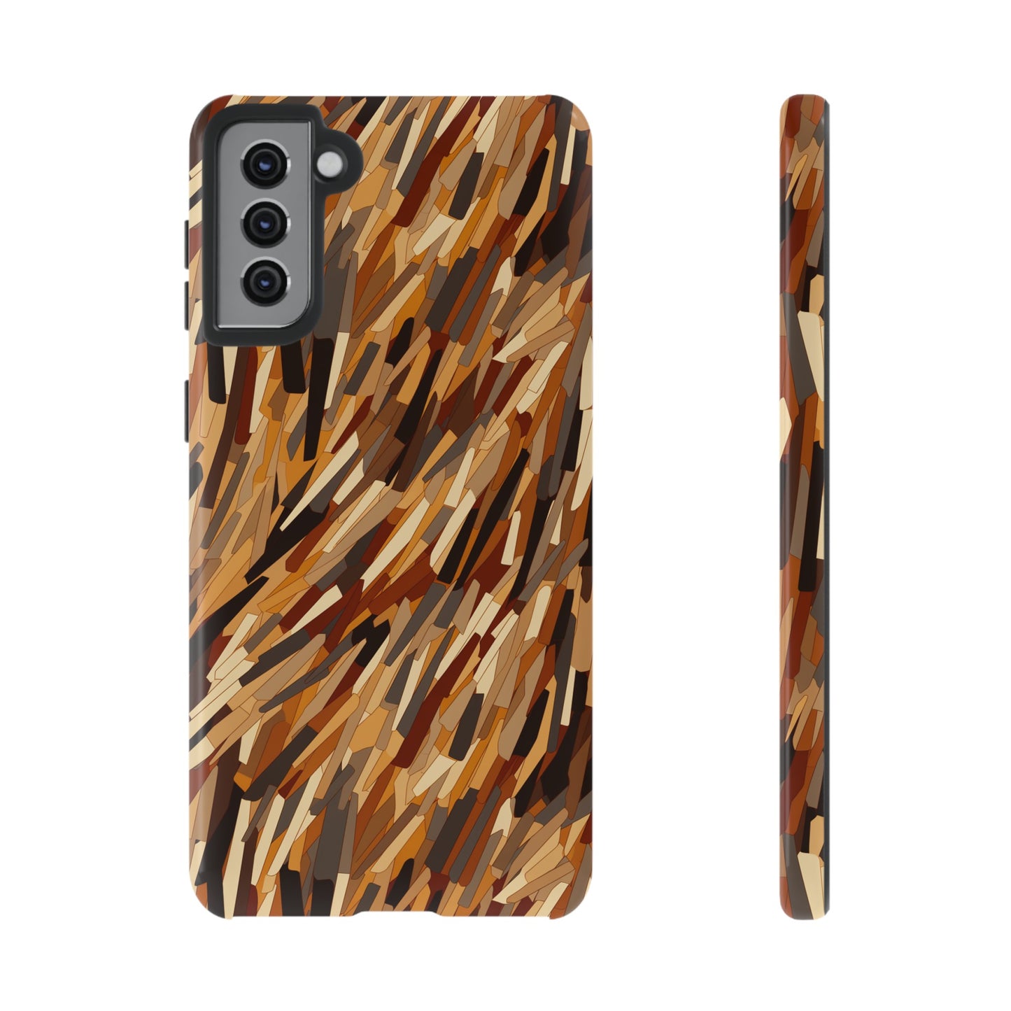 Fragmented Forest: Autumn's Abstract Palette Tough Phone Case