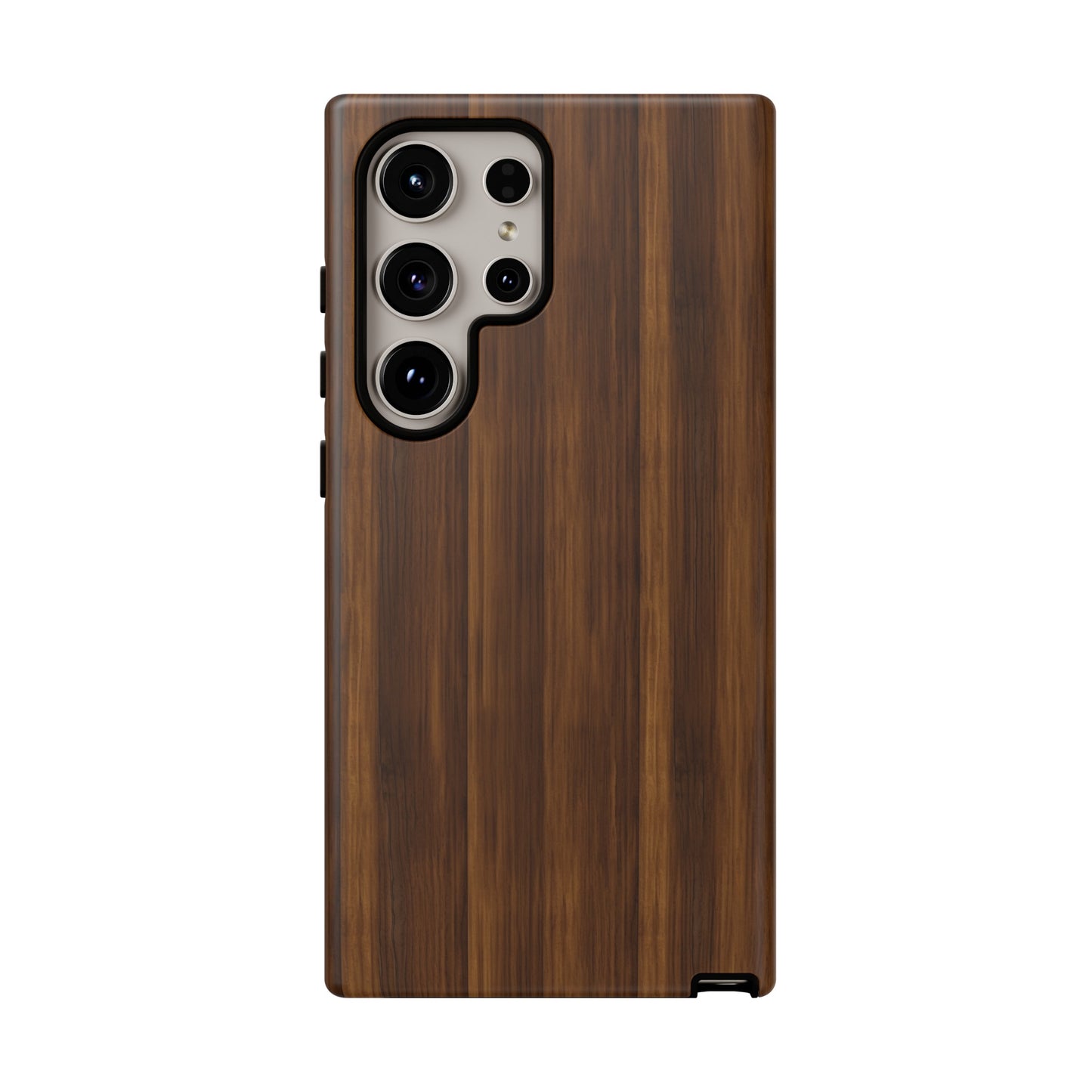 Luxurious Faux Dark Walnut Essence Phone Case - Rich and Refined Natural Wood Design - Tough Cases