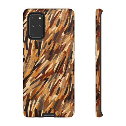 Fragmented Forest: Autumn's Abstract Palette Tough Phone Case