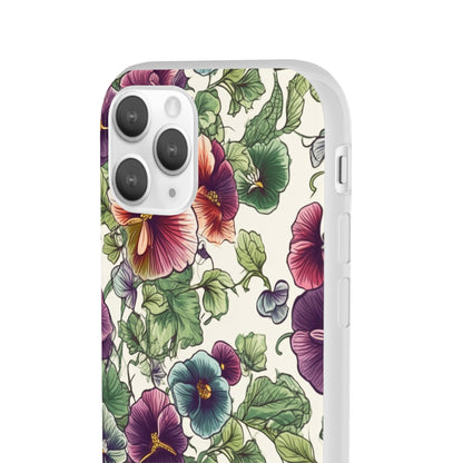 Watercolour Pansy Phone Case - Delicate Floral Elegance - Spring Collection - Flexi Cases Phone Case Pattern Symphony   