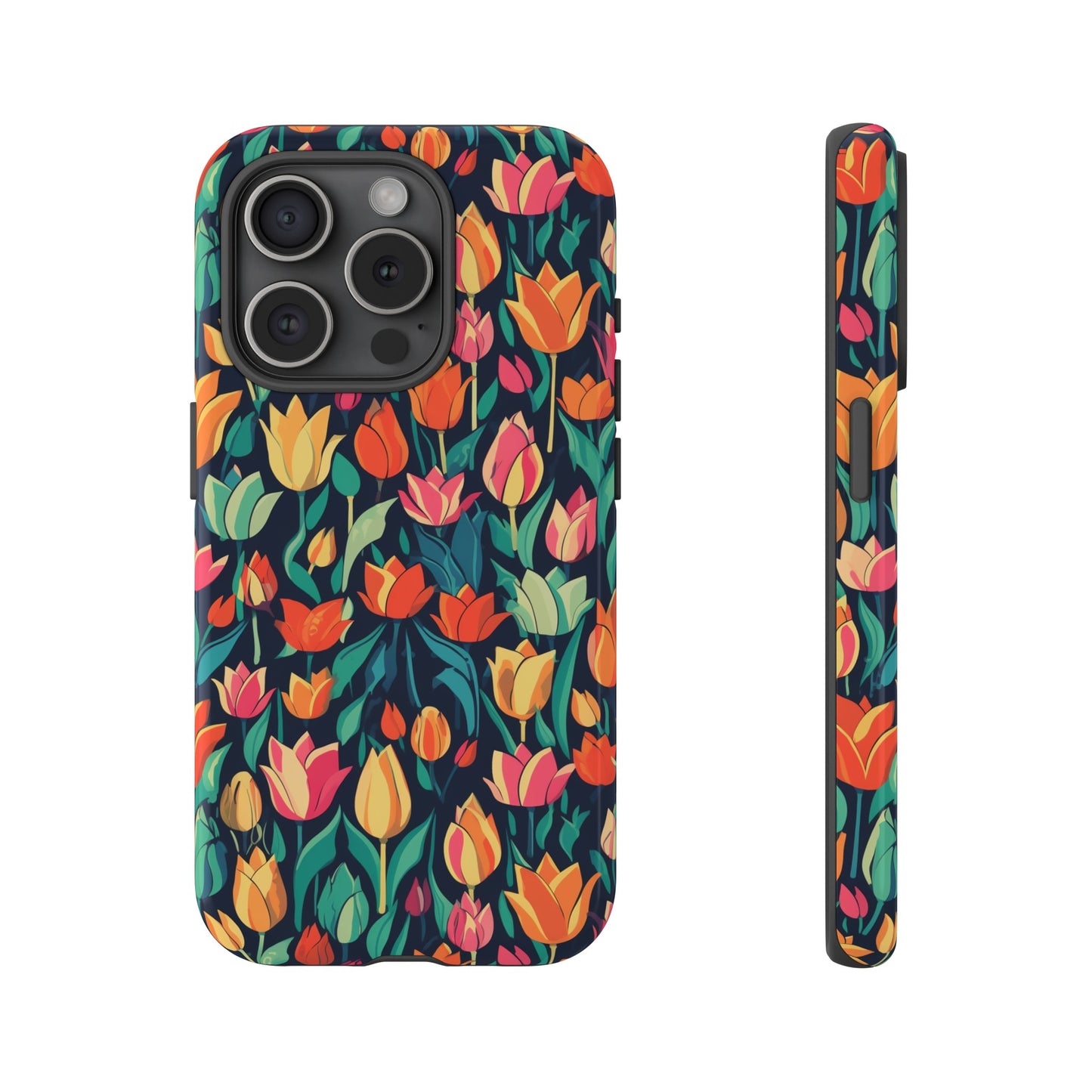 Tulip Medley Tough Phone Case - Vibrant Spring Floral Design