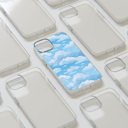 Boundless Azure Horizon - Calm Sky Design Soft Phone Case for IPhone, Samsung, and Google Pixel Phone Case Pattern Symphony   