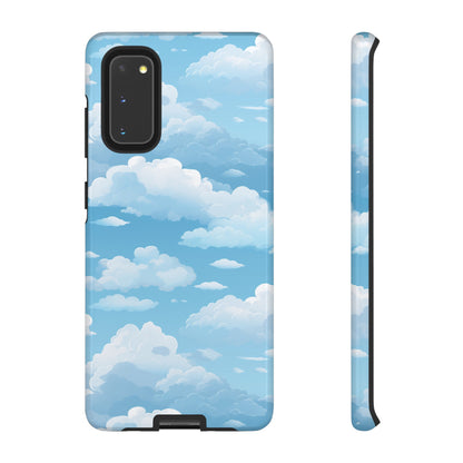 Azure Horizon Phone Case - Majestic Sky & Cloud Pattern - Tough Phone Case