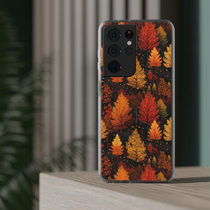 Bronzed Forest: A Chromatic Landscape - Flexible Phone Case