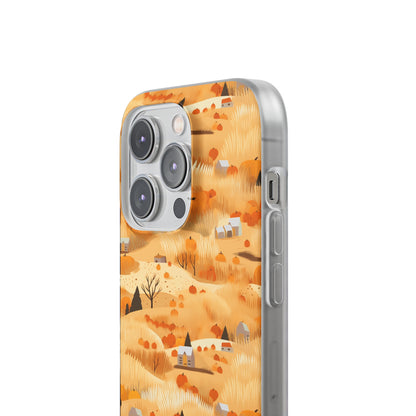 Harvest Homestead: Whimsical Autumn Villages - Flexible Phone Case