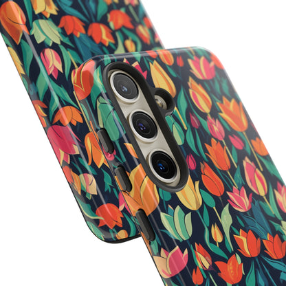 Tulip Medley Tough Phone Case - Vibrant Spring Floral Design