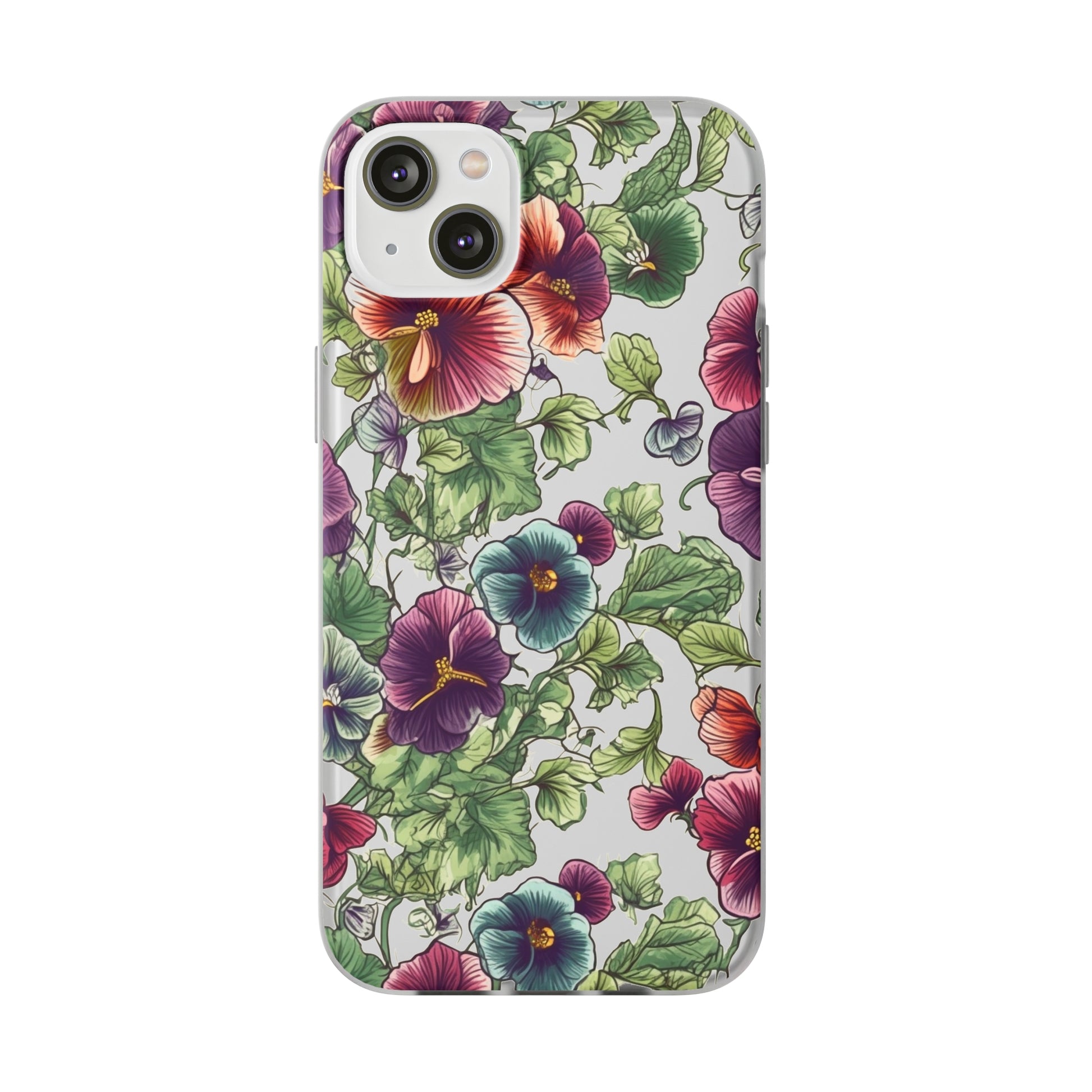 Watercolour Pansy Phone Case - Delicate Floral Elegance - Spring Collection - Flexi Cases Phone Case Pattern Symphony   