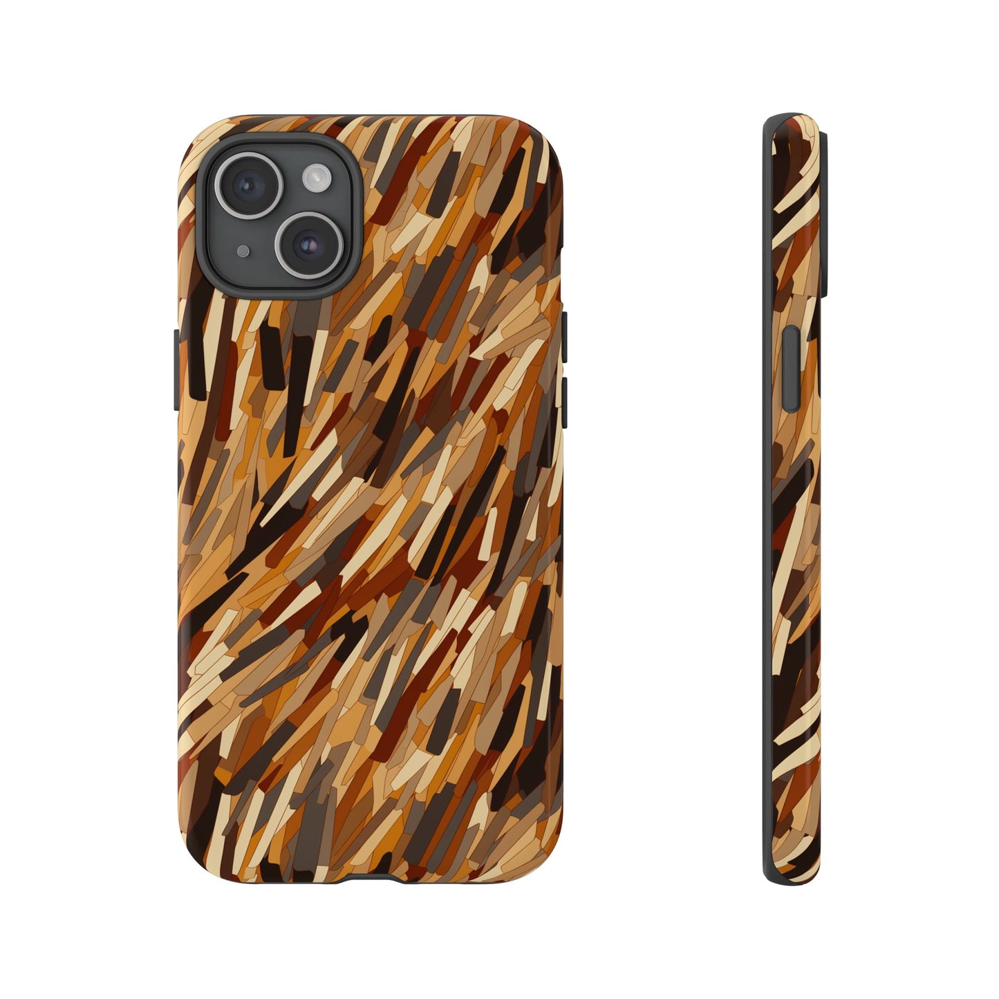 Fragmented Forest: Autumn's Abstract Palette Tough Phone Case