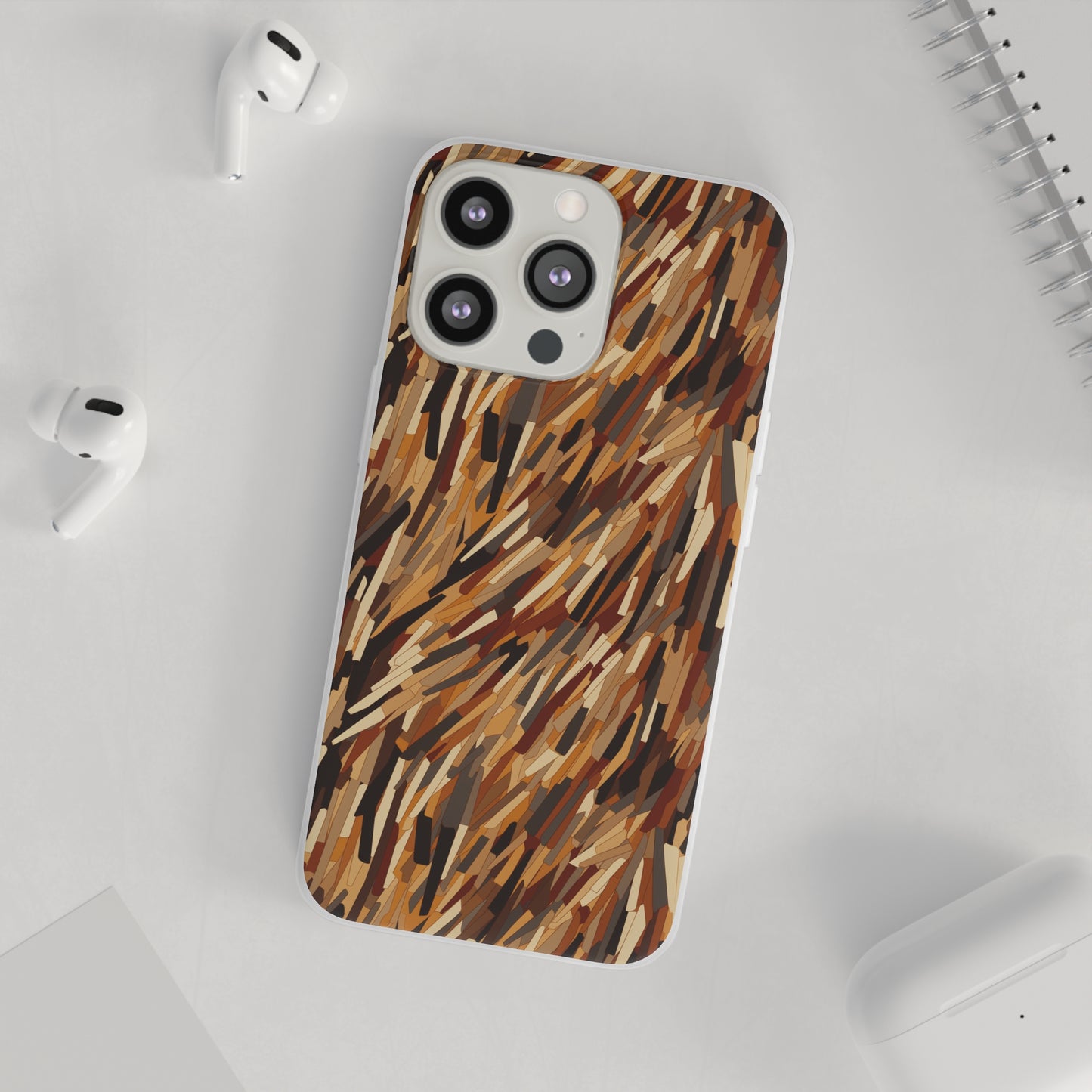 Fragmented Forest: Autumn's Abstract Palette Flexible Phone Case