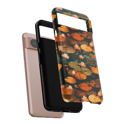 Orange Lotus Whisper: Autumn on the Water - Tough Phone Case