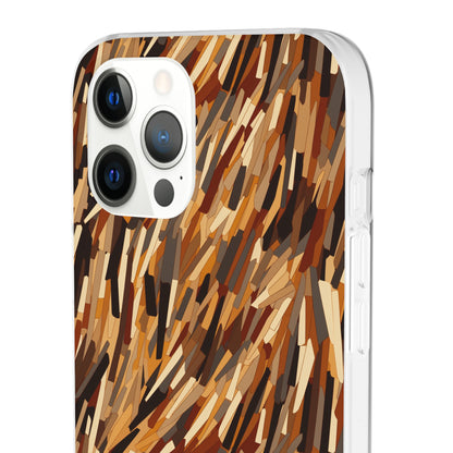 Fragmented Forest: Autumn's Abstract Palette Flexible Phone Case