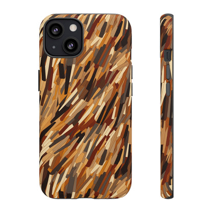 Fragmented Forest: Autumn's Abstract Palette Tough Phone Case