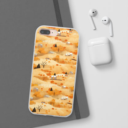 Harvest Homestead: Whimsical Autumn Villages - Flexible Phone Case