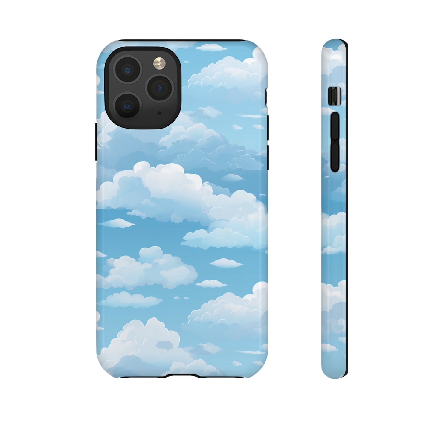 Azure Horizon Phone Case - Majestic Sky & Cloud Pattern - Tough Phone Case