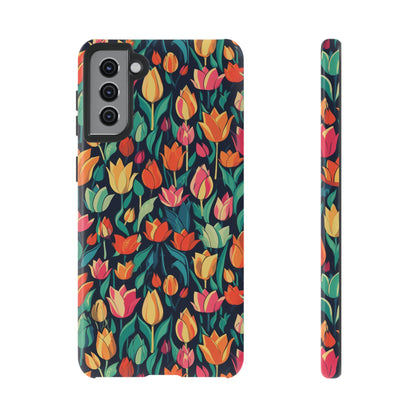 Tulip Medley Tough Phone Case - Vibrant Spring Floral Design