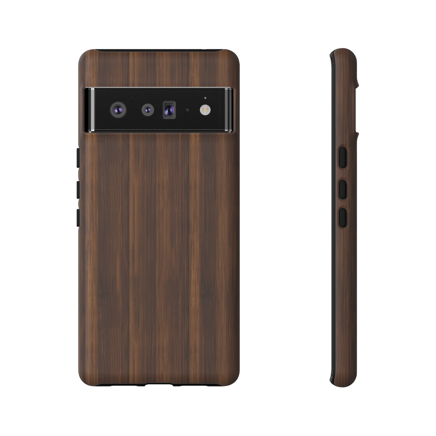 Luxurious Faux Dark Walnut Essence Phone Case - Rich and Refined Natural Wood Design - Tough Cases