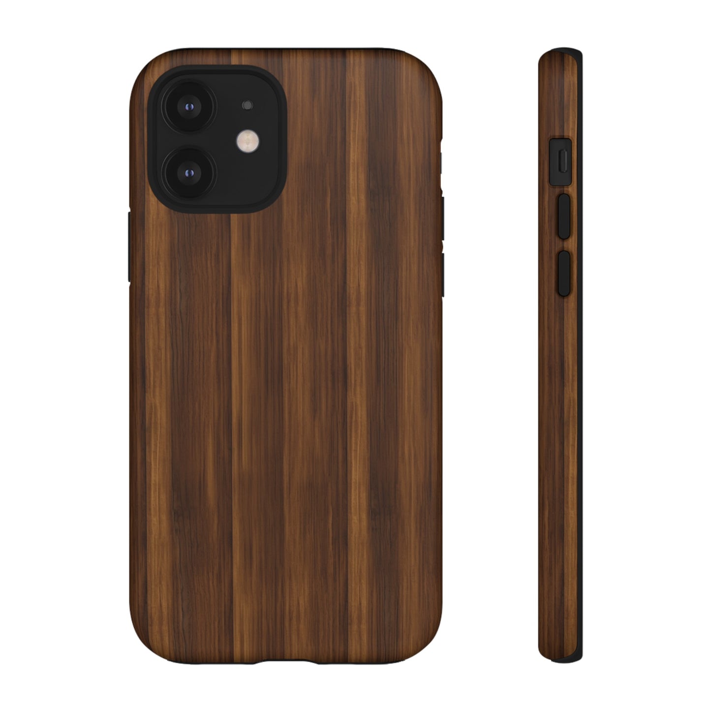 Luxurious Faux Dark Walnut Essence Phone Case - Rich and Refined Natural Wood Design - Tough Cases