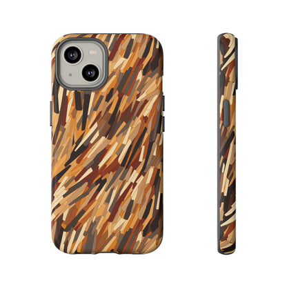 Fragmented Forest: Autumn's Abstract Palette Tough Phone Case