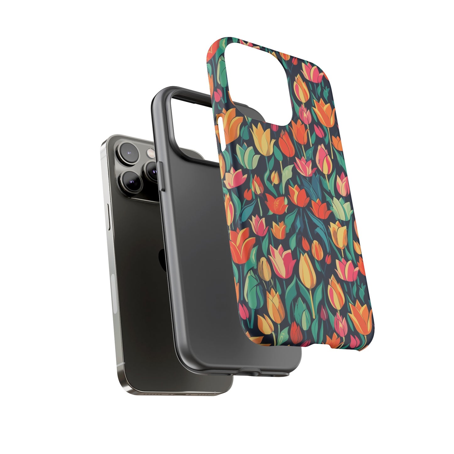 Tulip Medley Tough Phone Case - Vibrant Spring Floral Design