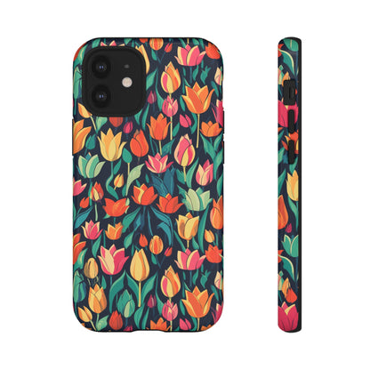 Tulip Medley Tough Phone Case - Vibrant Spring Floral Design