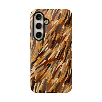 Fragmented Forest: Autumn's Abstract Palette Tough Phone Case