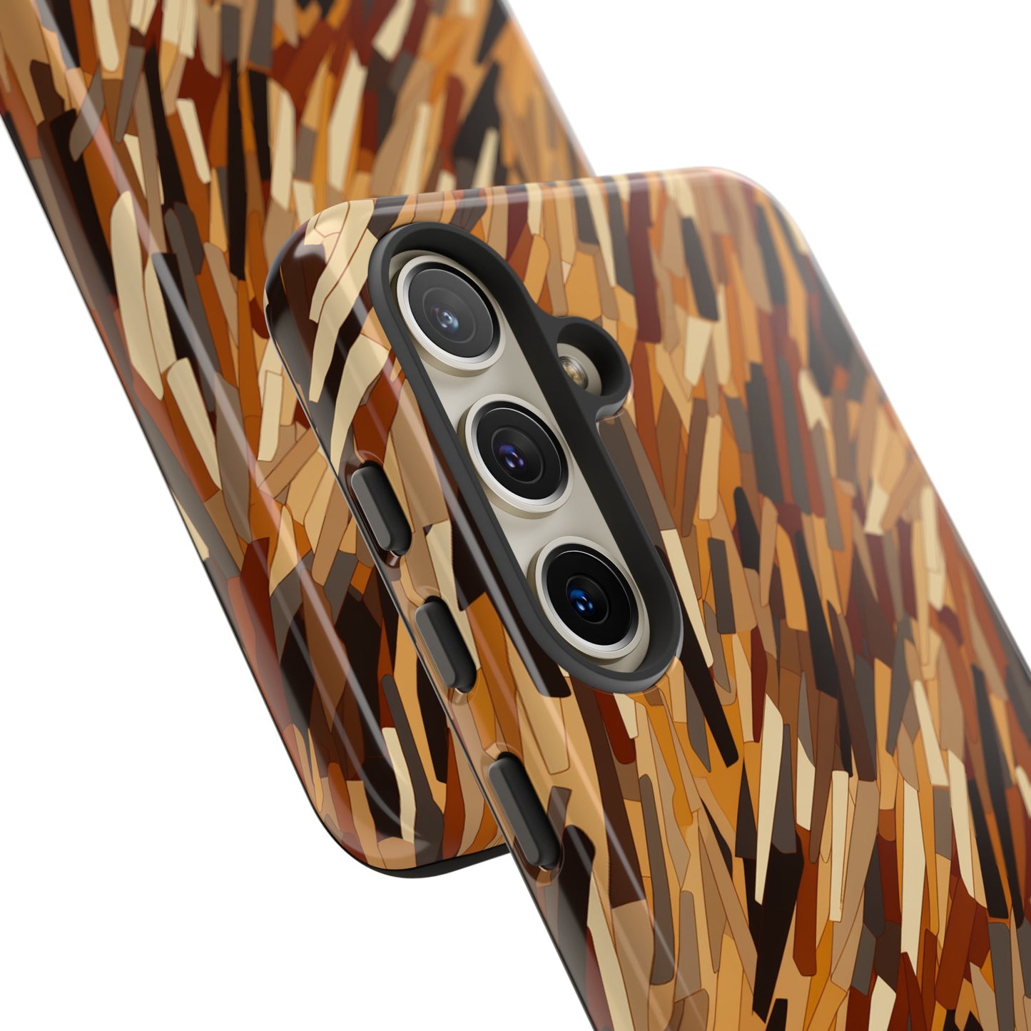 Fragmented Forest: Autumn's Abstract Palette Tough Phone Case