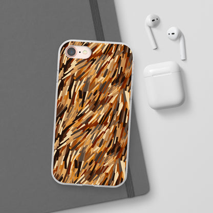 Fragmented Forest: Autumn's Abstract Palette Flexible Phone Case