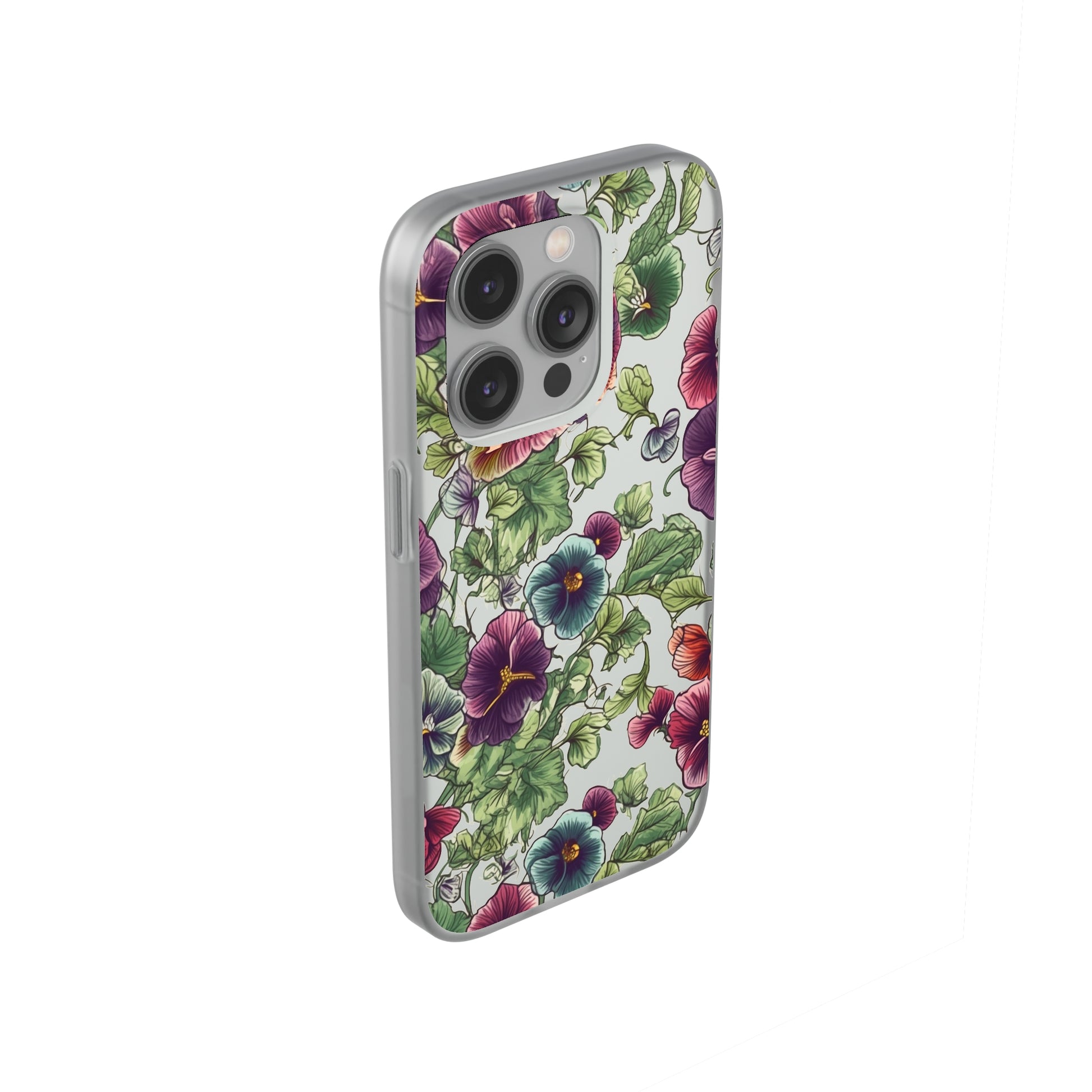 Watercolour Pansy Phone Case - Delicate Floral Elegance - Spring Collection - Flexi Cases Phone Case Pattern Symphony   