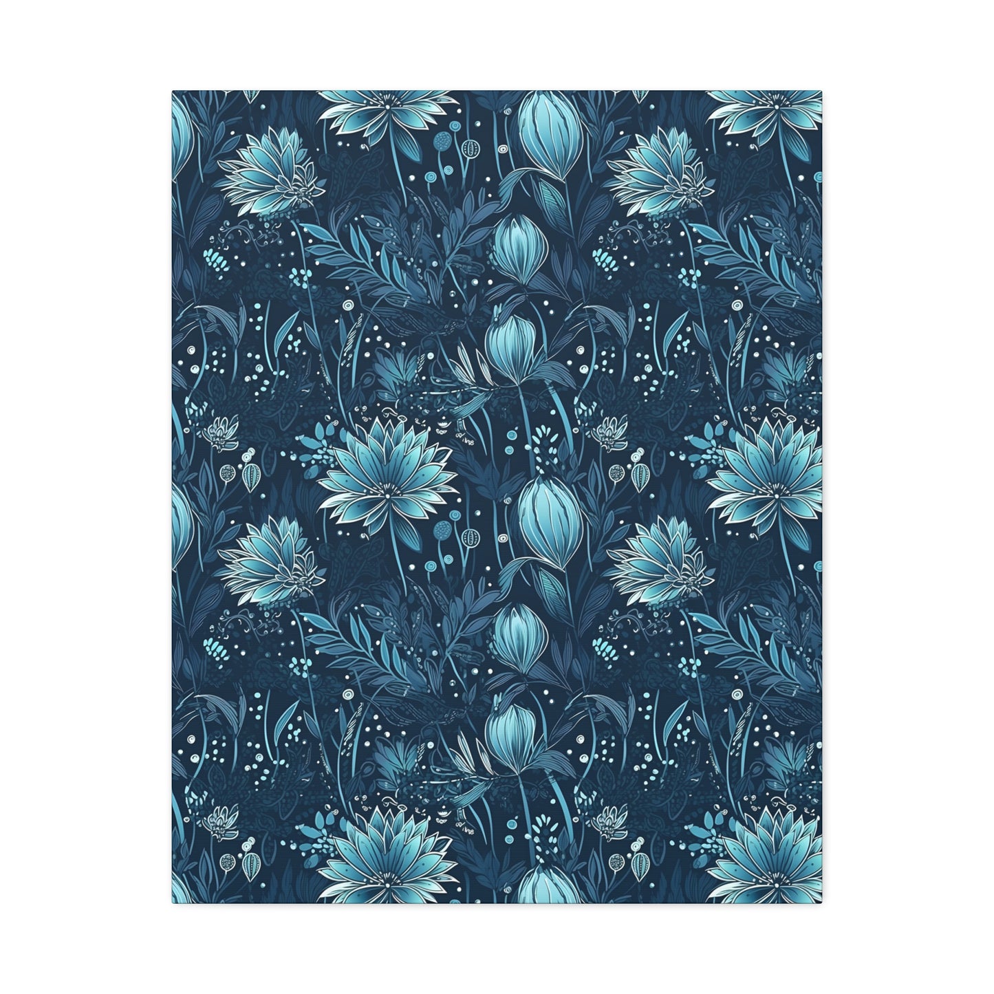 Metallic Blue Scilla - Shimmering Spring Wall Art Canvas