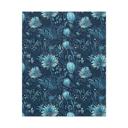 Metallic Blue Scilla - Shimmering Spring Wall Art Canvas