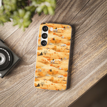 Harvest Homestead: Whimsical Autumn Villages - Flexible Phone Case