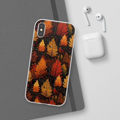 Bronzed Forest: A Chromatic Landscape - Flexible Phone Case