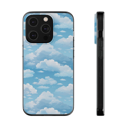 Boundless Azure Horizon - Calm Sky Design Soft Phone Case for IPhone, Samsung, and Google Pixel Phone Case Pattern Symphony   