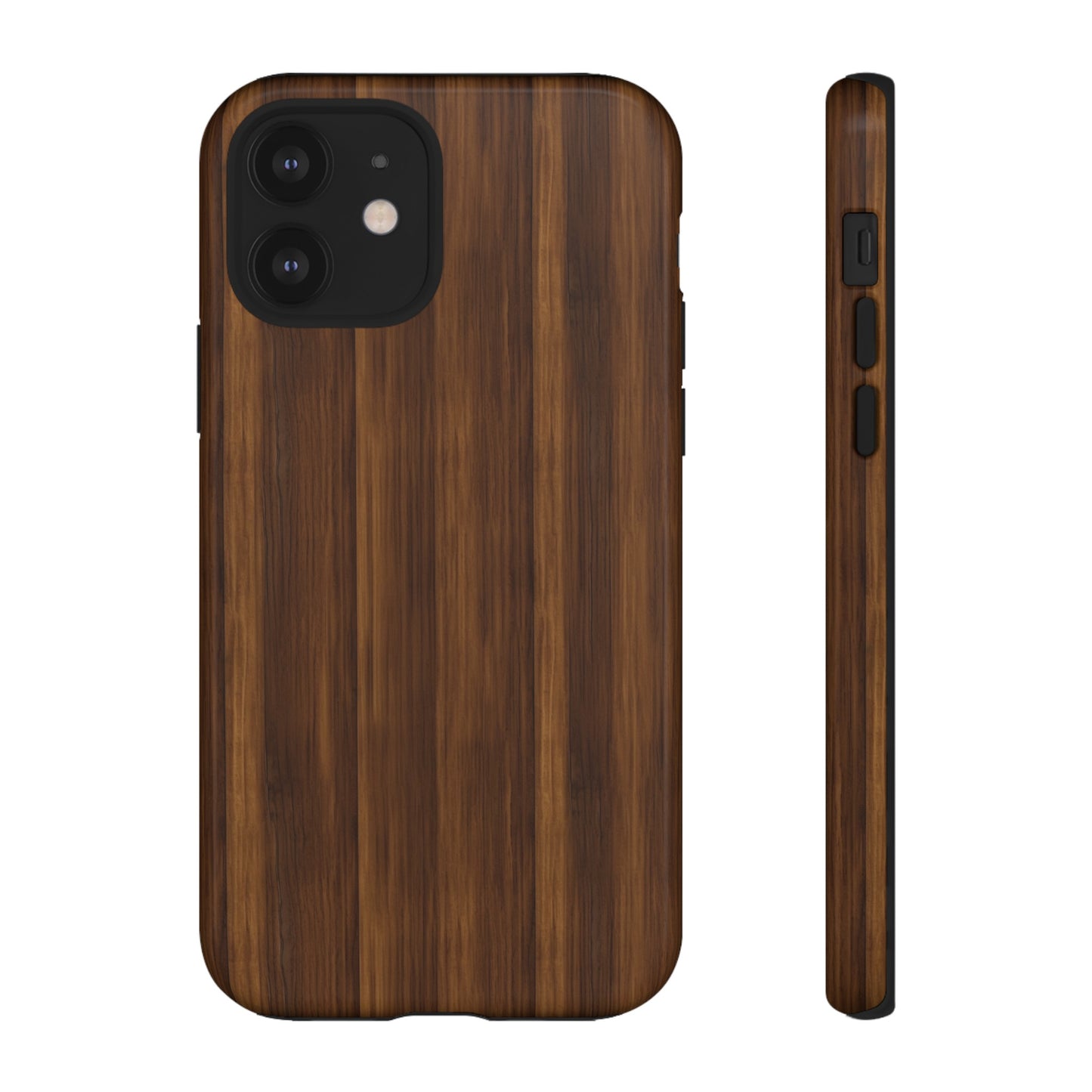 Luxurious Faux Dark Walnut Essence Phone Case - Rich and Refined Natural Wood Design - Tough Cases