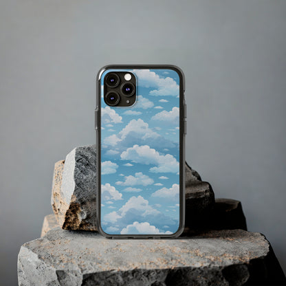 Boundless Azure Horizon - Calm Sky Design Soft Phone Case for IPhone, Samsung, and Google Pixel Phone Case Pattern Symphony   