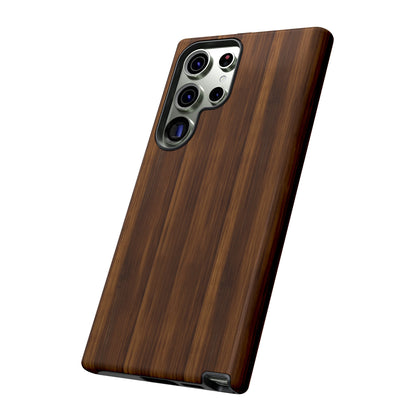 Luxurious Faux Dark Walnut Essence Phone Case - Rich and Refined Natural Wood Design - Tough Cases