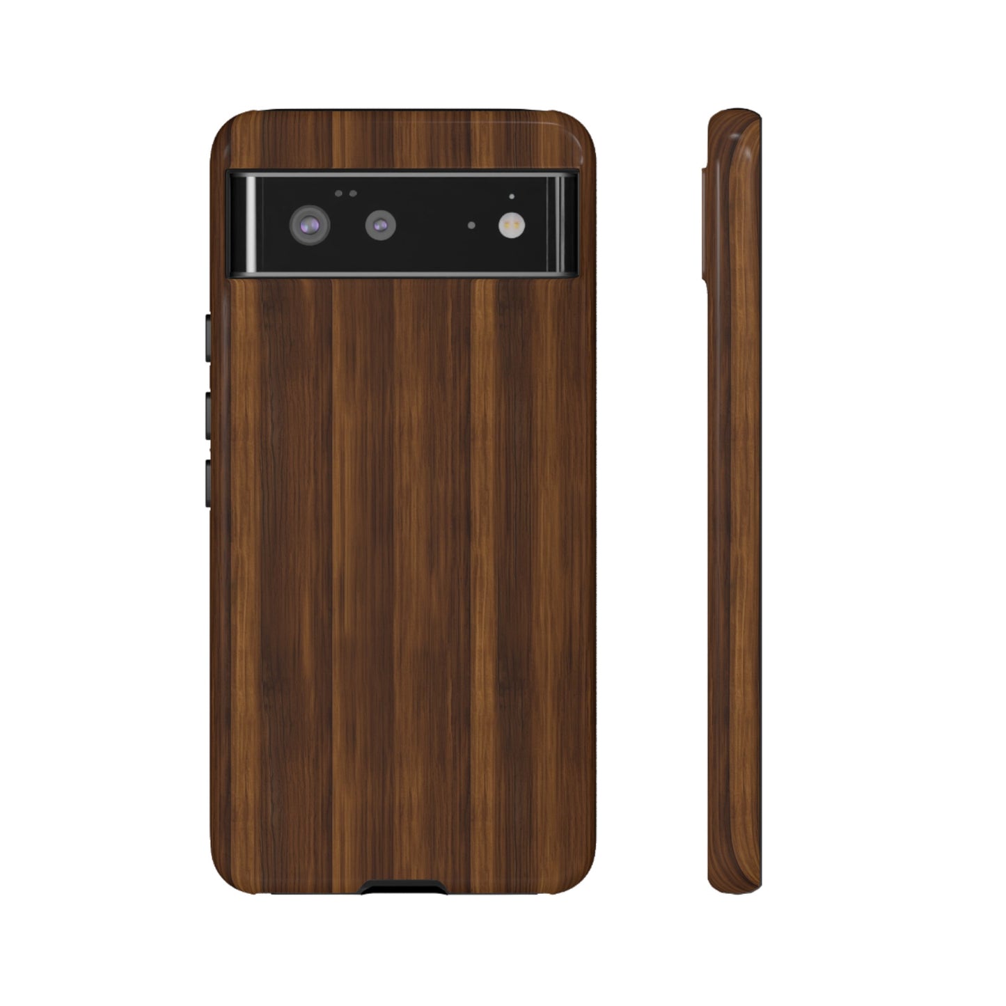 Luxurious Faux Dark Walnut Essence Phone Case - Rich and Refined Natural Wood Design - Tough Cases