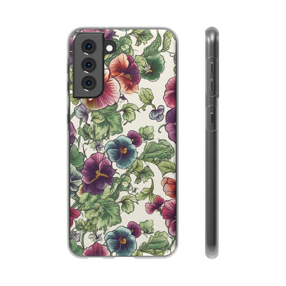 Watercolour Pansy Phone Case - Delicate Floral Elegance - Spring Collection - Flexi Cases Phone Case Pattern Symphony   