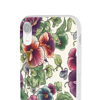 Watercolour Pansy Phone Case - Delicate Floral Elegance - Spring Collection - Flexi Cases Phone Case Pattern Symphony   